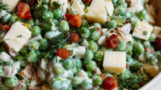 Herby Pea Salad with Gruyre and Crispy Pancetta Herby Pea Salad with Gruyre and Crispy Pancetta
